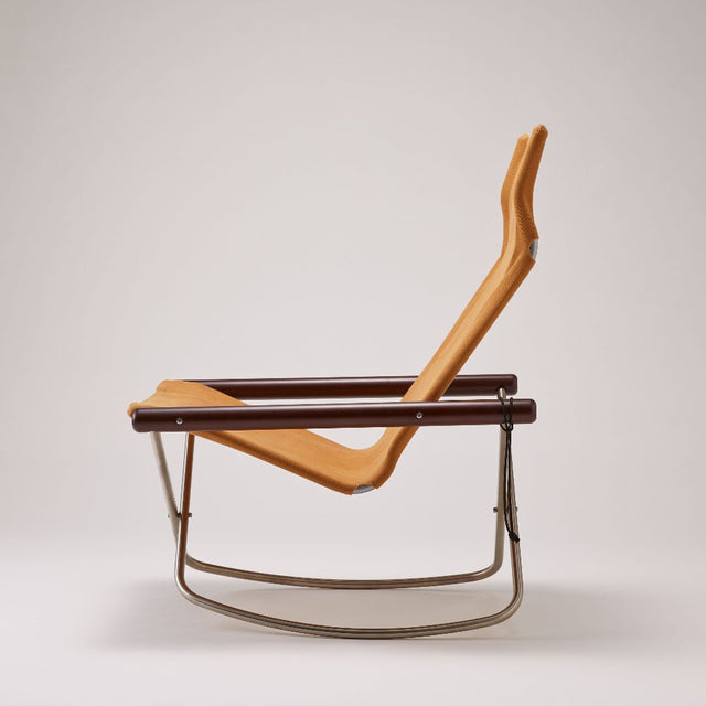 Schaukelstuhl Nychair X Camel/Dunkelbraun - Nychair X - DesignWe.Love