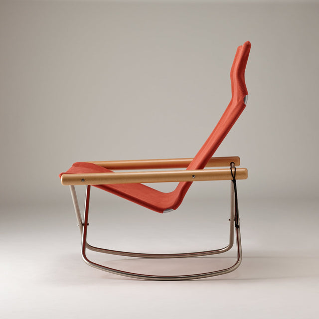 Schaukelstuhl Nychair X Terracotta/Natur - Nychair X