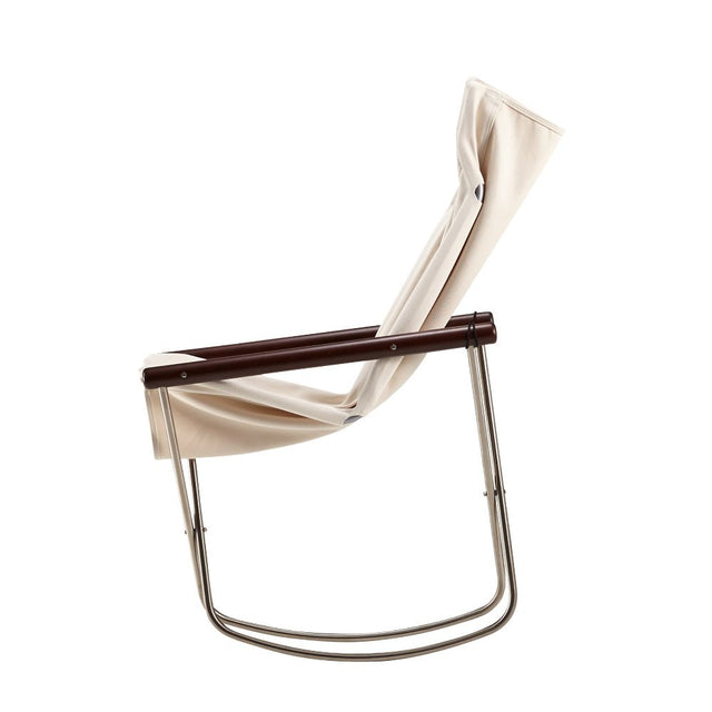 Schaukelstuhl Nychair X Weiss/Dunkelbraun - Nychair X - DesignWe.Love