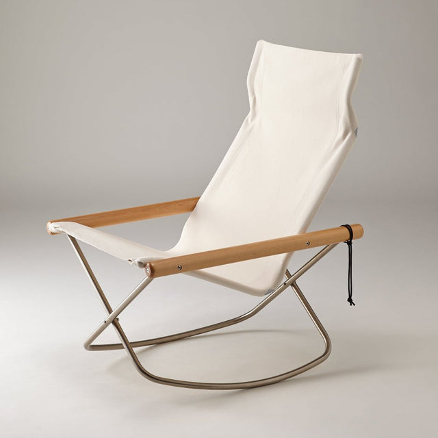 Schaukelstuhl Nychair X Weiss/Natur - Nychair X - DesignWe.Love