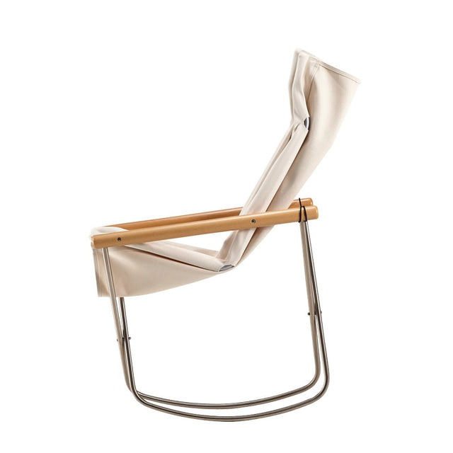 Schaukelstuhl Nychair X Weiss/Natur - Nychair X - DesignWe.Love