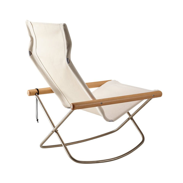 Schaukelstuhl Nychair X Weiss/Natur - Nychair X - DesignWe.Love