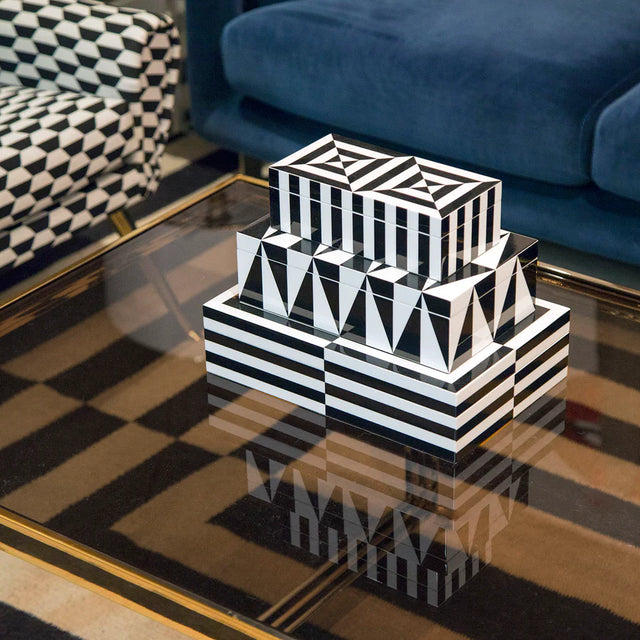 Schmuckkasten Op Art Laquer Box medium - Jonathan Adler