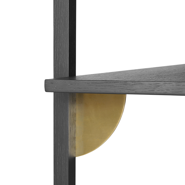 Sector Shelf Single Wide Schwarz/Messing - ferm Living