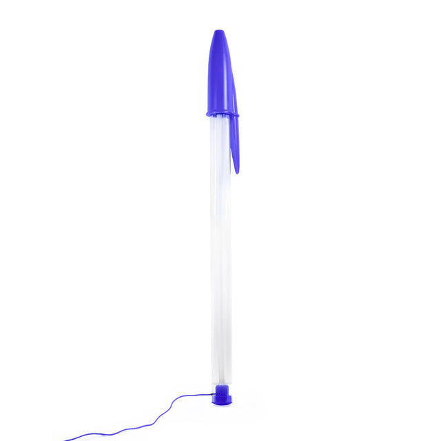 Seletti BIC Lamp Blau – BIC Lampe als LED Wandleuchte, 173 cm