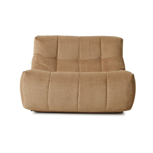 Sessel Lazy Lounge Chair Corduroy Rib Braun - HK Living - DesignWe.Love