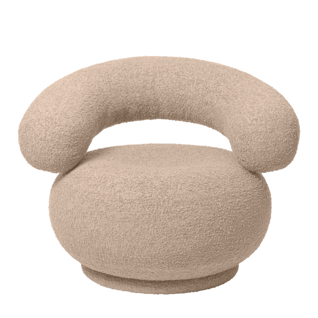 Sessel Orbo Loungechair - Raw Bouclé - Natural - Ferm Living