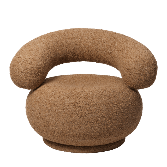 Sessel Orbo Loungechair - Raw Bouclé - Tan - Ferm Living