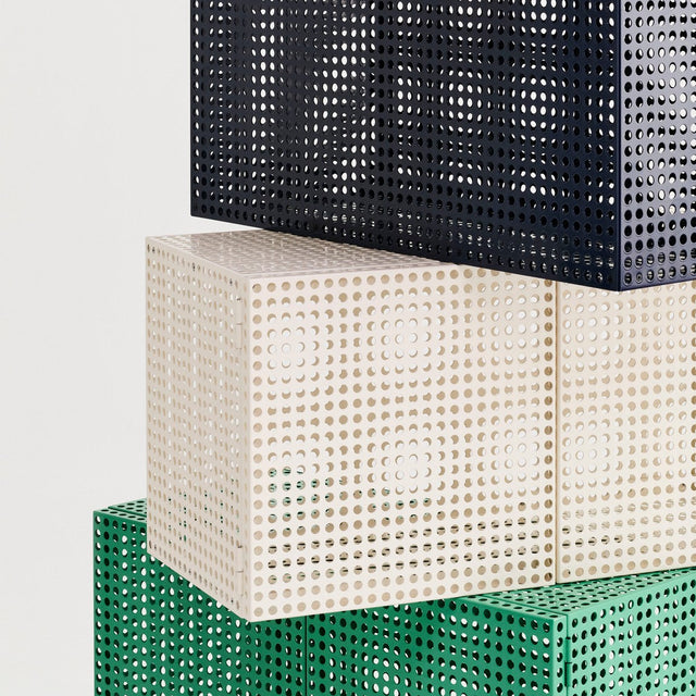 Sideboard Perforated Cabinet Floor Small Eggshell - HAY