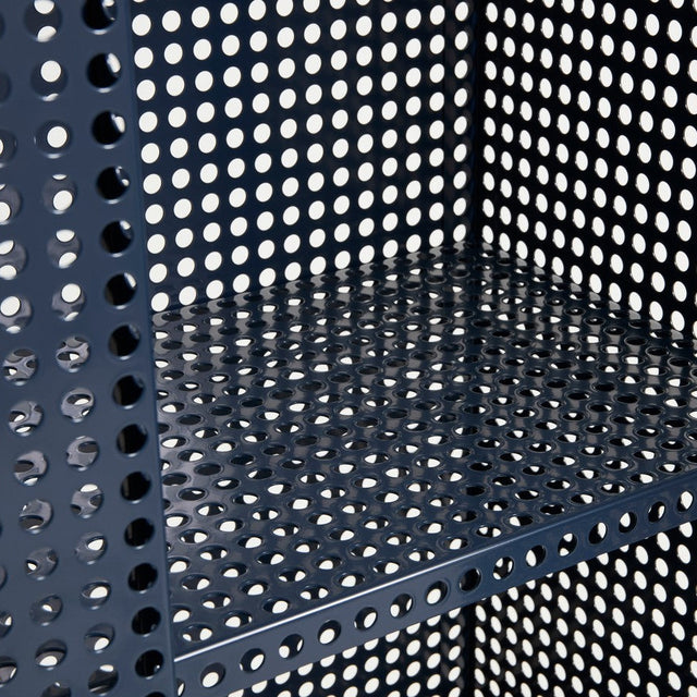 Sideboard Perforated Cabinet Floor Small Steel Blue - HAY