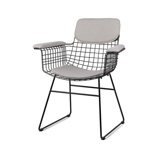 Sitzbezug für Wire Chair mit Armlehnen Pebble - HK Living