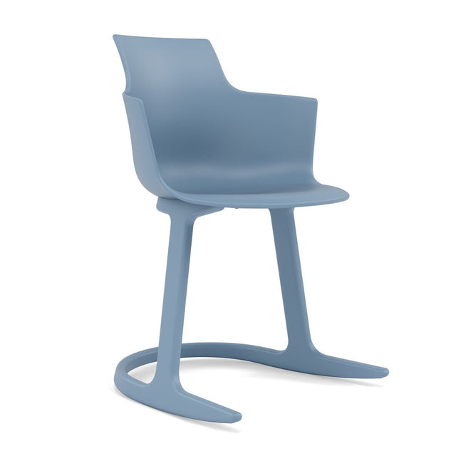 Varier Social Tilt Esszimmerstuhl mit Armlehne in Blue – Schalenstuhl von Snøhetta