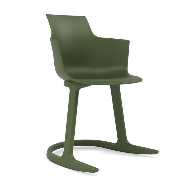 Varier Social Tilt Esszimmerstuhl mit Armlehne in Green – Schalenstuhl von Snøhetta