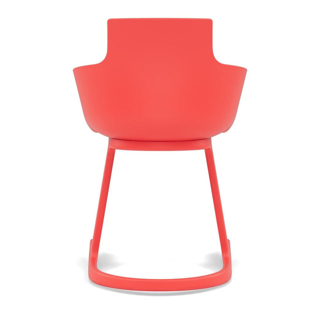 Varier Social Tilt Esszimmerstuhl mit Armlehne in Red – Ansicht 4