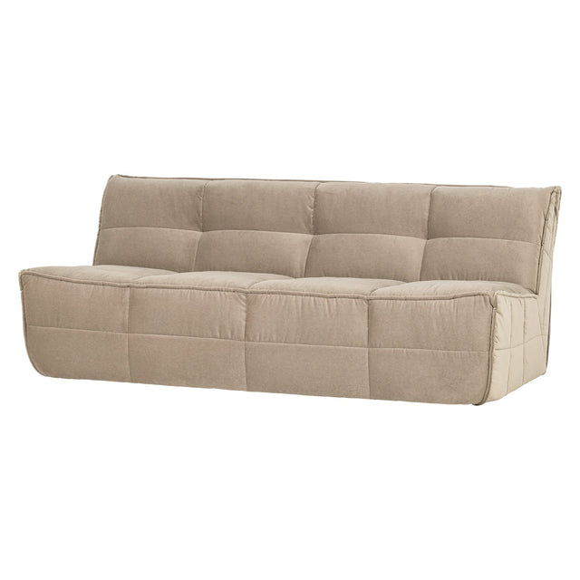 Sofa 3-Sitzer Cluster Samt beige - VT Wonen
