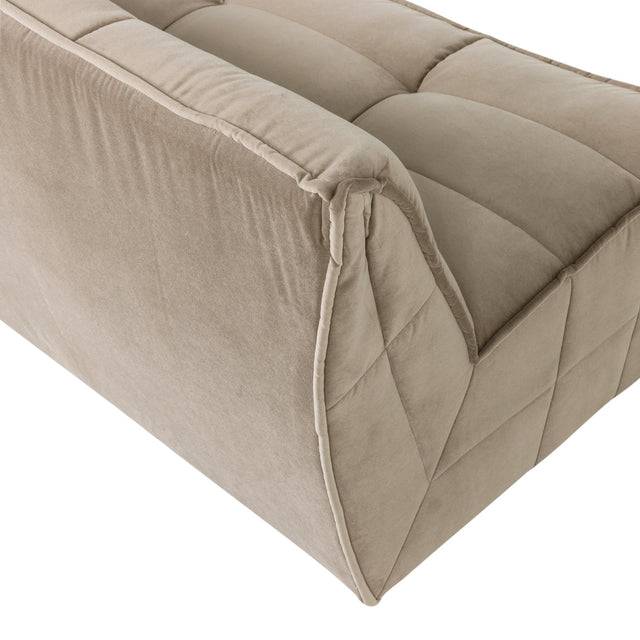 Sofa 3-Sitzer Cluster Samt beige - VT Wonen