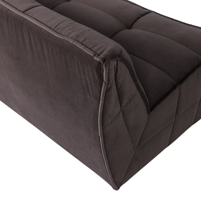 Sofa 3-Sitzer Cluster Samt Dark Chocolate - VT Wonen