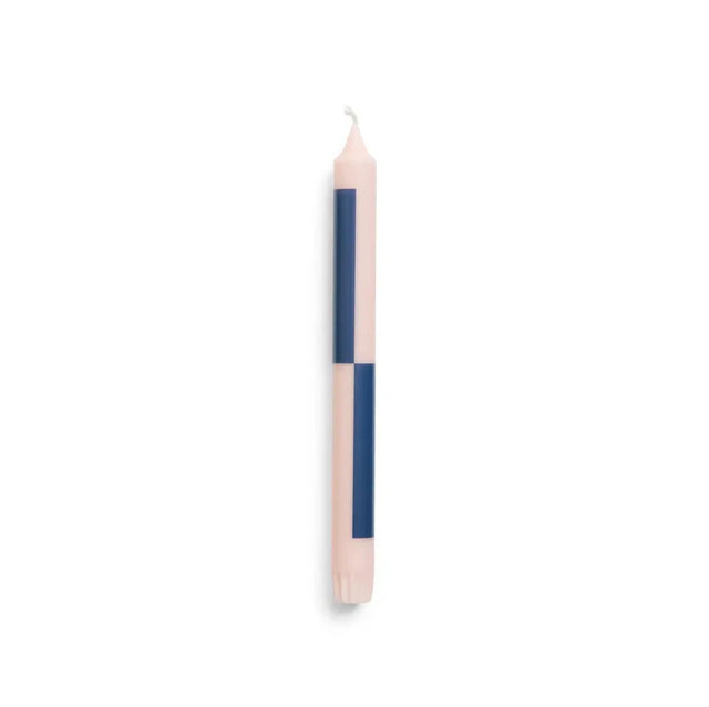 Stabkerze Pattern Candle Light Pink/Dark Blue - HAY