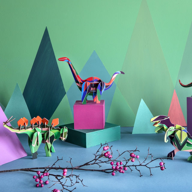Stegosaurus Dino 3D-Pappmodell aus Recyclingkarton - Studio Roof