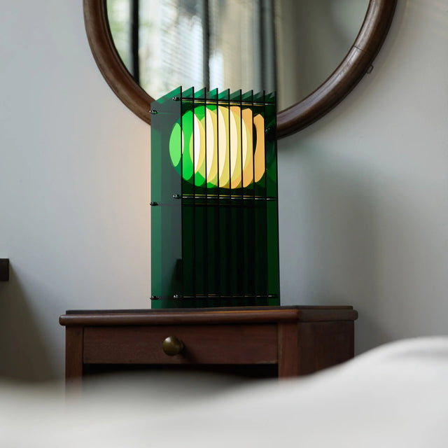 Stehleuchte Lớp Small Rectangle in Green Acrylic - Bang - DesignWe.Love