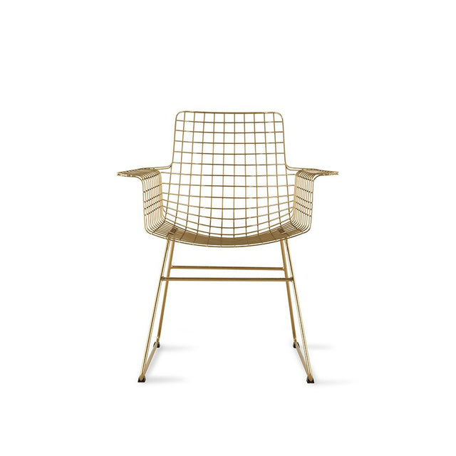 HKliving Wire Chair Armlehnen Messing im Detail