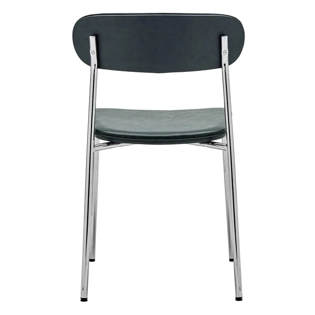 Stuhl Pova Chrom/Grün gepolstert 2er Set - House Doctor