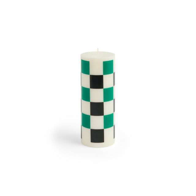 Stumpenkerze Column Candle Off-White Gruen Schwarz Medium - HAY