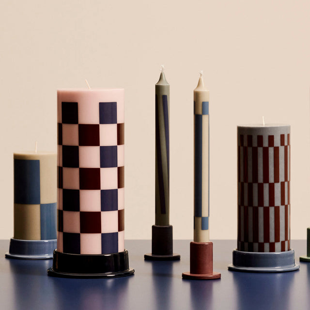 Stumpenkerze Column Candle Rosa Bordeaux Dunkelblau Large - HAY