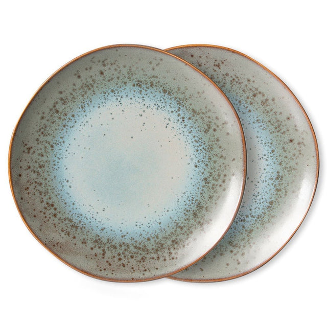 Teller 2er - Set Side Plates Mineral - 70s Ceramics - HK Living - DesignWe.Love
