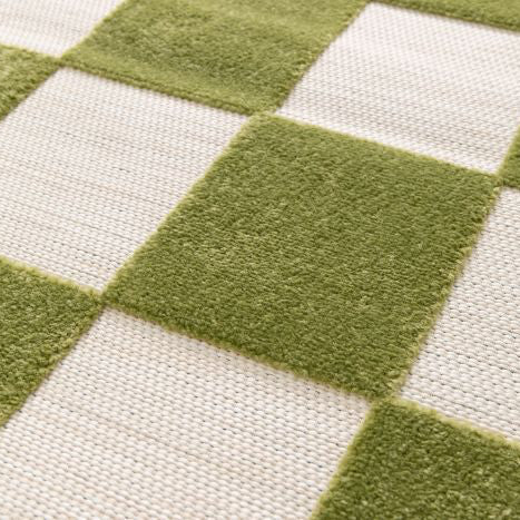 Teppich Schach Grün 200x290 - DesignWe.Love