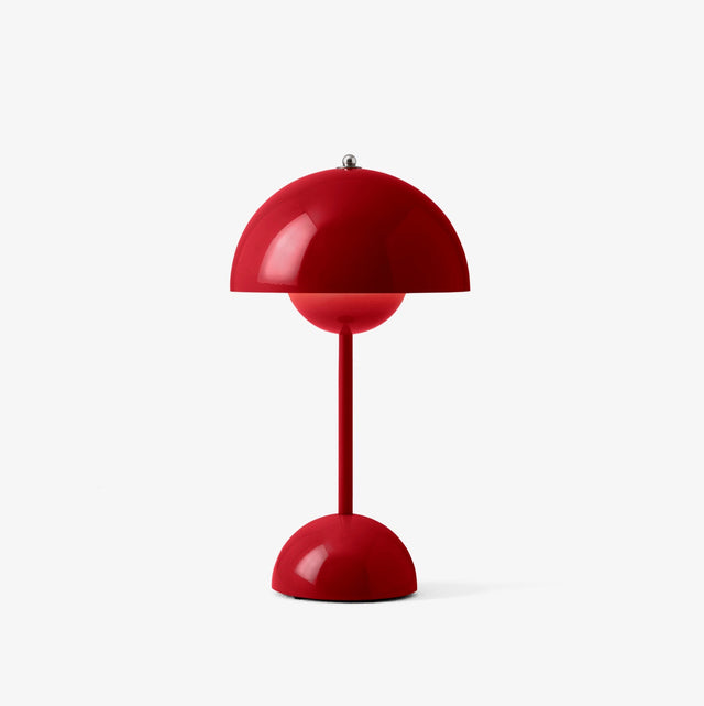 VP9 Flowerpot Akkuleuchte Vermillion Red - &Tradition