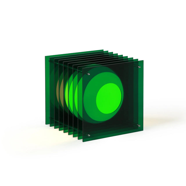Tischleuchte Lớp Large Square Green Acrylic - Bang