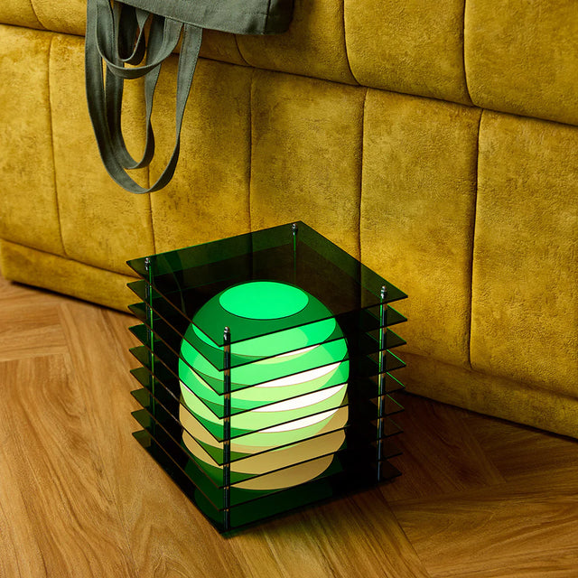 Tischleuchte Lớp Large Square Green Acrylic - Bang