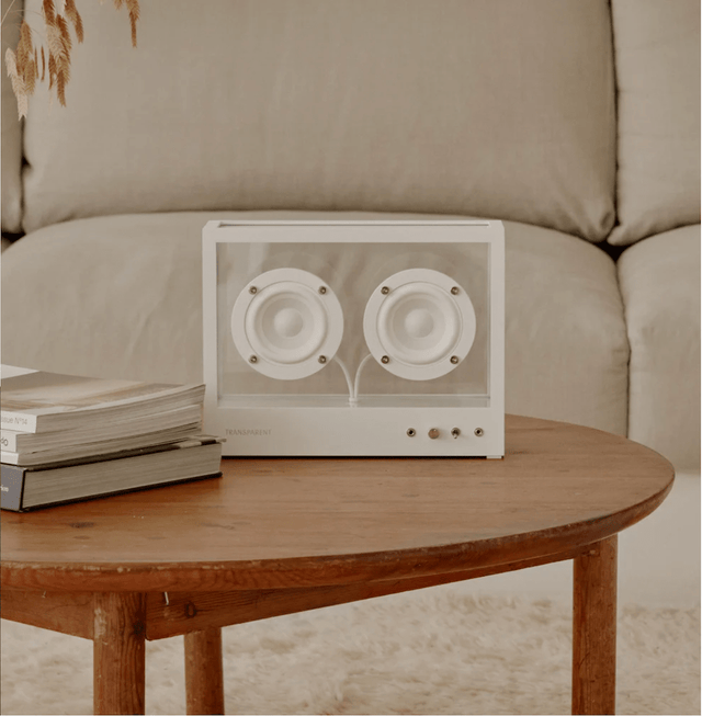 Transparent Speaker Small Weiß - Bluetooth Lautsprecher Box - DesignWe.Love