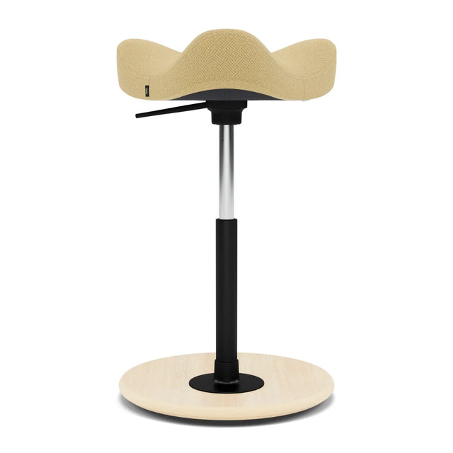 Varier Move Sattelhocker höhenverstellbar, Holzbasis Natur, Bezug Tonal 62156, Packshot
