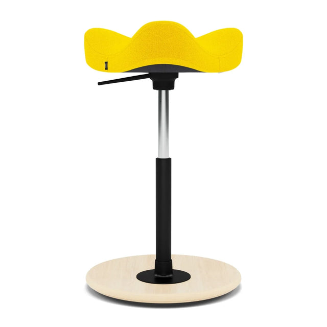 Varier Move Sattelhocker höhenverstellbar, Holzbasis Natur, Bezug Vidar 0443, Packshot
