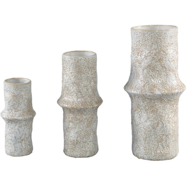 Vase Poales L - Keramik - Vase Weiß Ø 10 × H 30 cm - DesignWe.Love