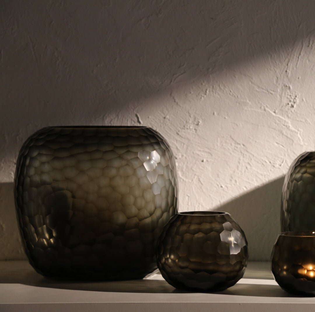 Vase Somba L Indigo/Smokegrey H 26 - Guaxs – DesignWe.Love