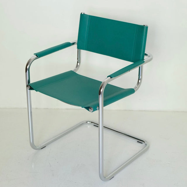 Vintage Freischwinger Türkis B34 Marcel Breuer Stil - DesignWe.Love