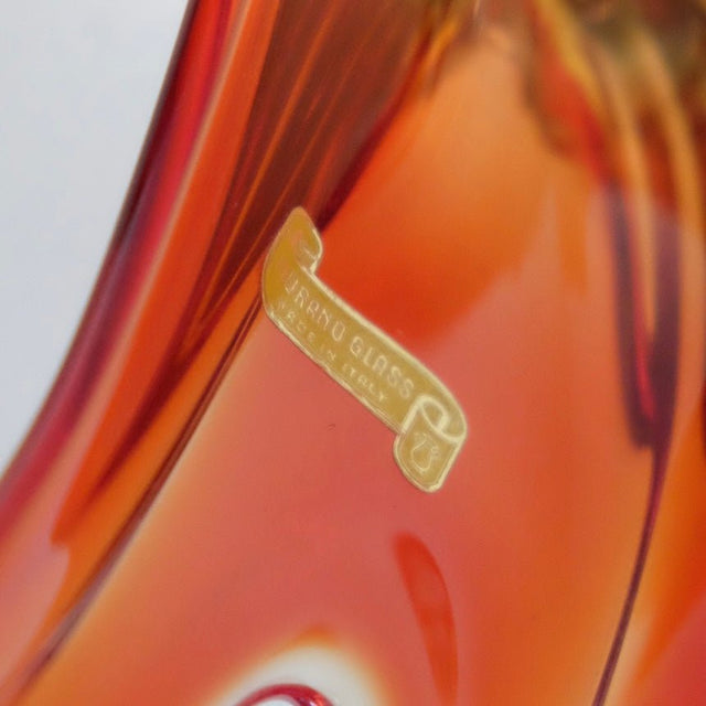 Vintage Murano Glas Schale - Cristallo Venezia rot - DesignWe.Love