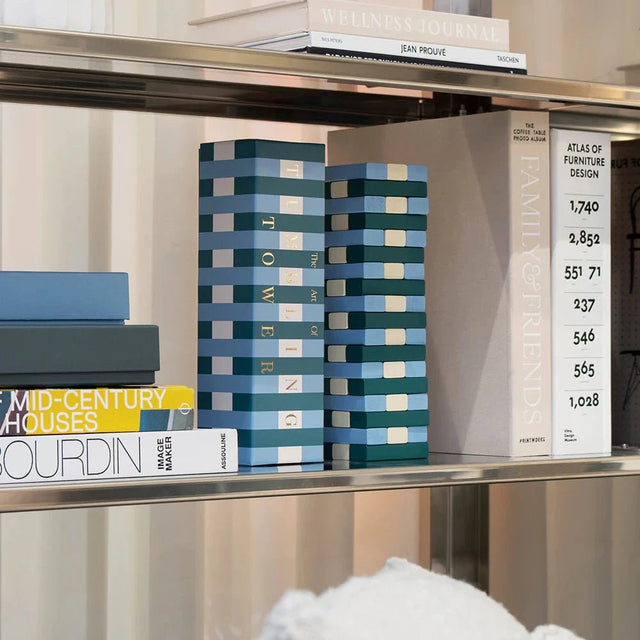 Wackelturm Spiel Grün/Blau - Printworks - DesignWe.Love