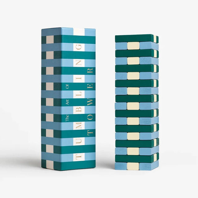 Wackelturm Spiel Grün/Blau - Printworks - DesignWe.Love