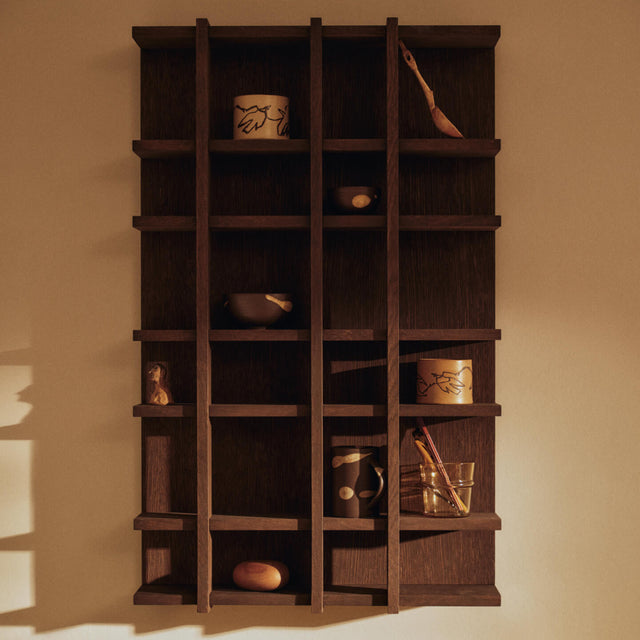 Wandregal Tilem - 4x6 - Dark Stained Oak - ferm Living