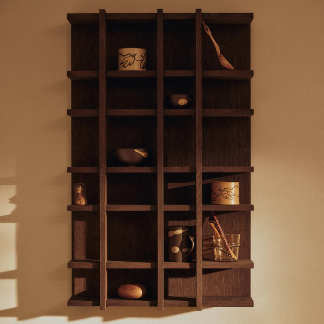 Wandregal Tilem - 4x6 - Dark Stained Oak - ferm Living - DesignWe.Love