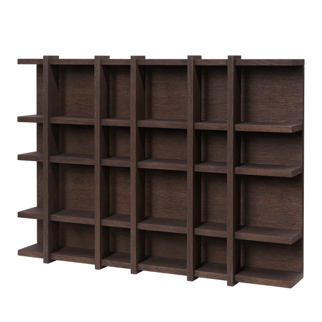 Wandregal Tilem - 6x4 - Dark Stained Oak - ferm Living