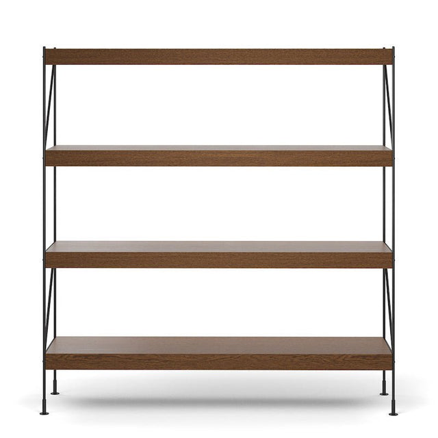 Zet Storage System von Audo Copenhagen in Höhe H158 mit Dark Stained Oak Regalböden