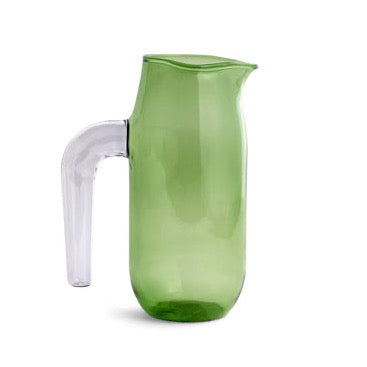 Glass mug with handle Jug green - Hay