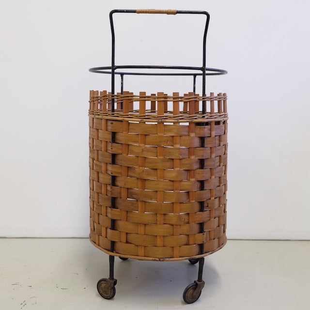 Bar trolley round - Midcentury serving trolley