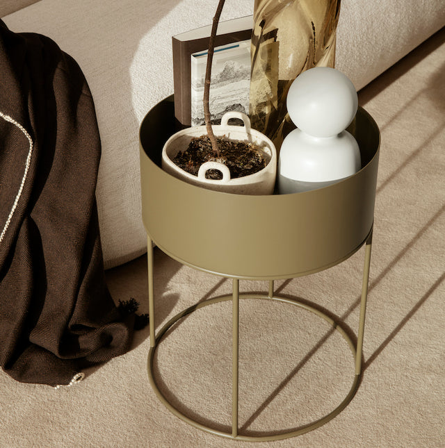 Plant Box Rund Schwarz - ferm LIVING
