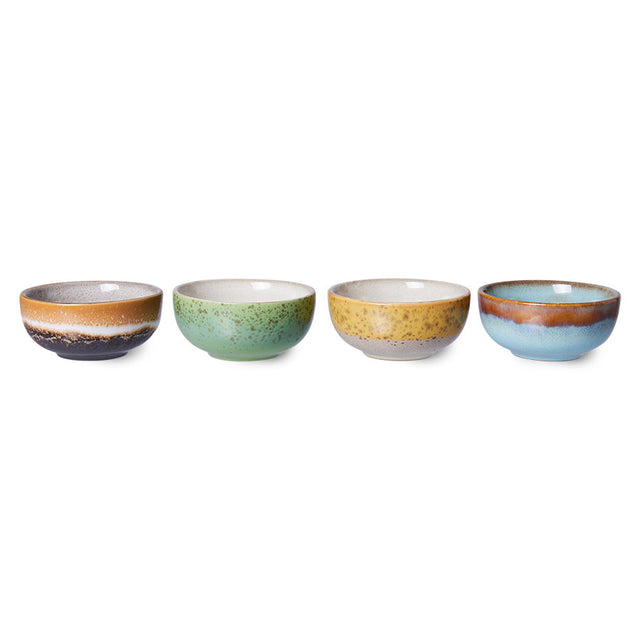 Set of 4 dip bowls 70s Ceramics Castor - HK Living